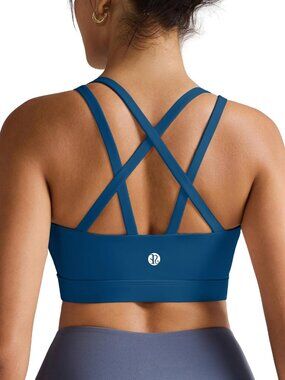 High Impact Strappy Sports Bra for Women | Molded Cup & Sewn-in Pads